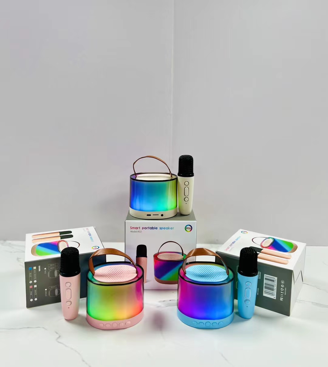K52 ポータブル カラフルLEDアンビエントライト ワイヤレスマイク