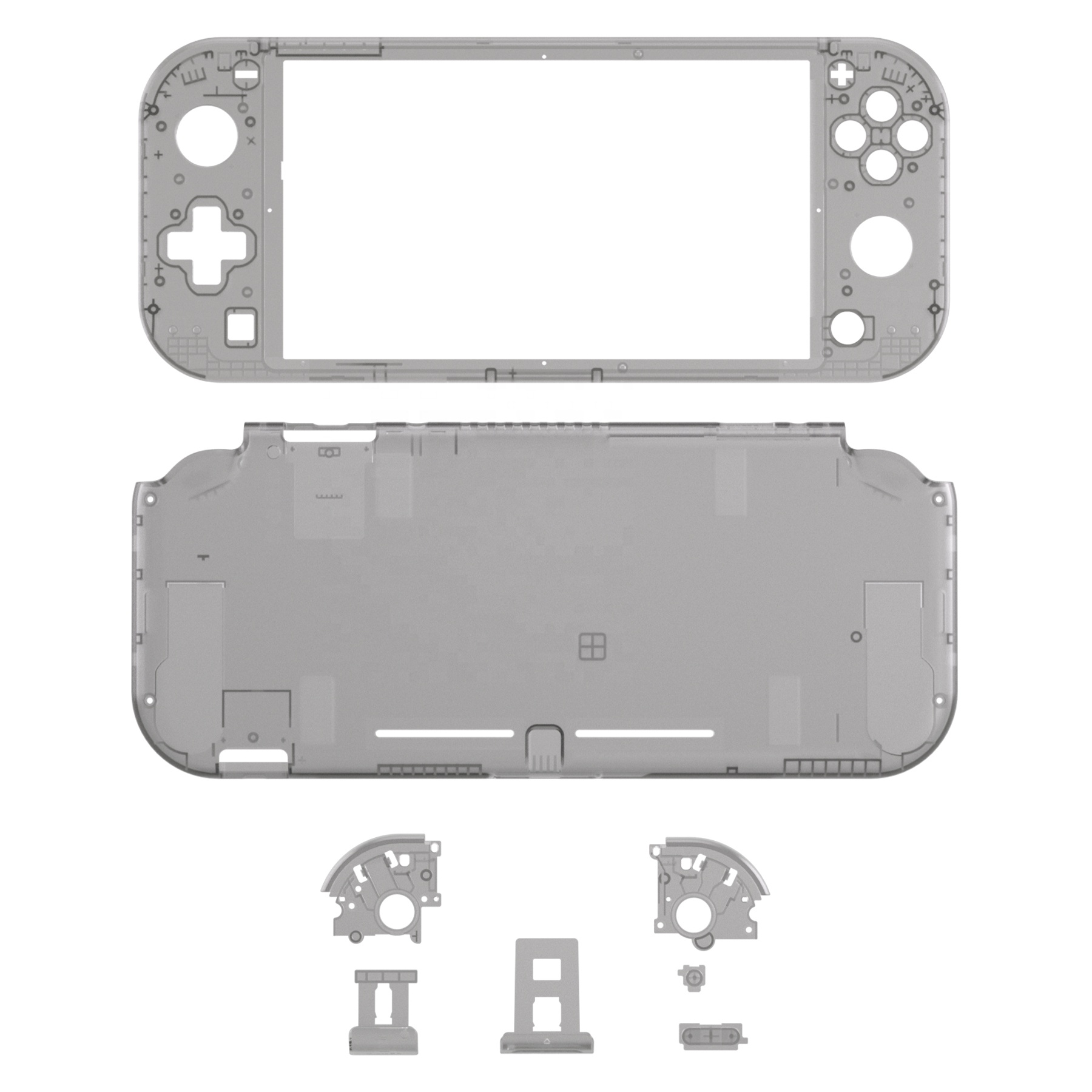 Nintendo Switch Lite 用クリアブラック交換シェルケース
