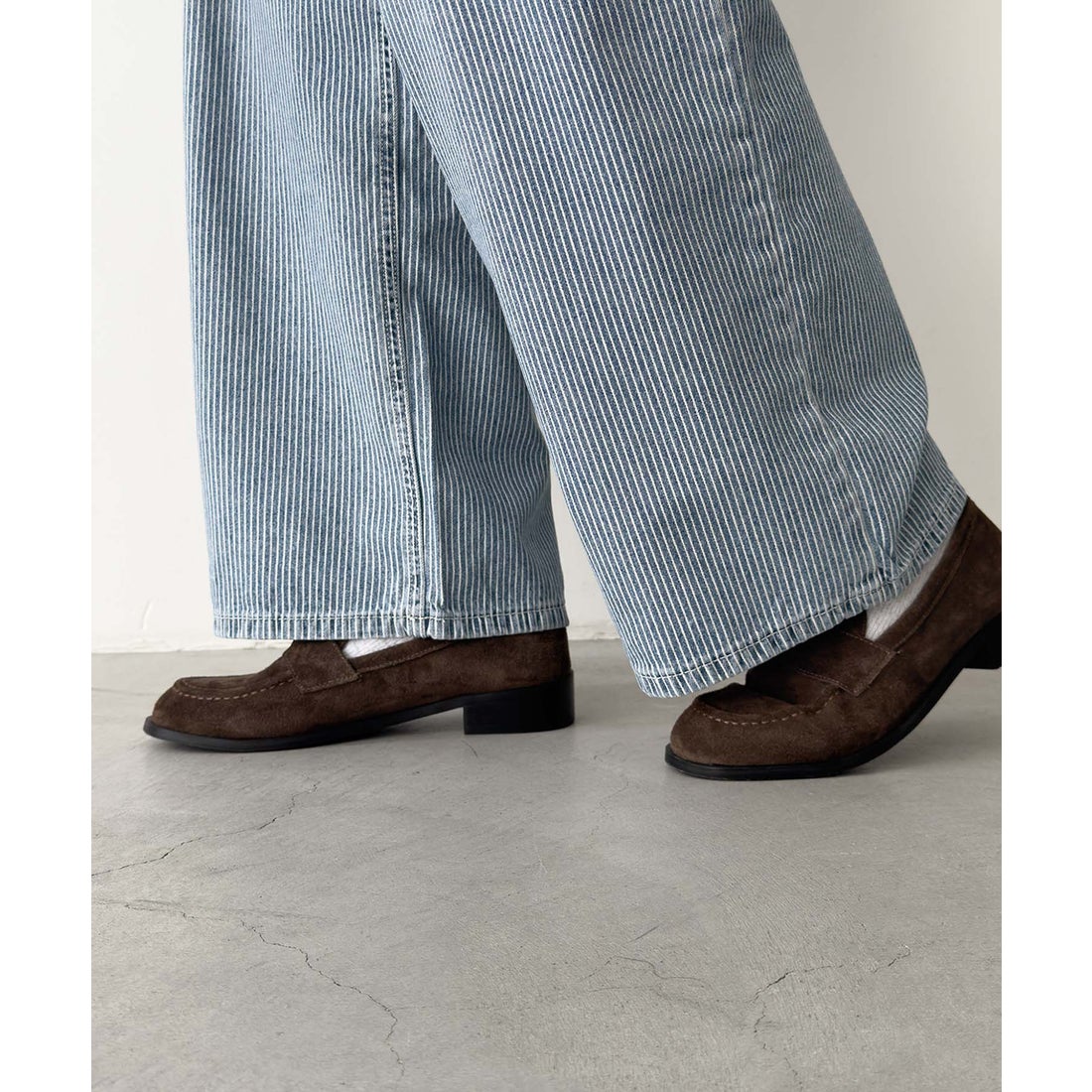 キャナルジーン CANAL JEAN El mar スウェードローファー （ブラウン