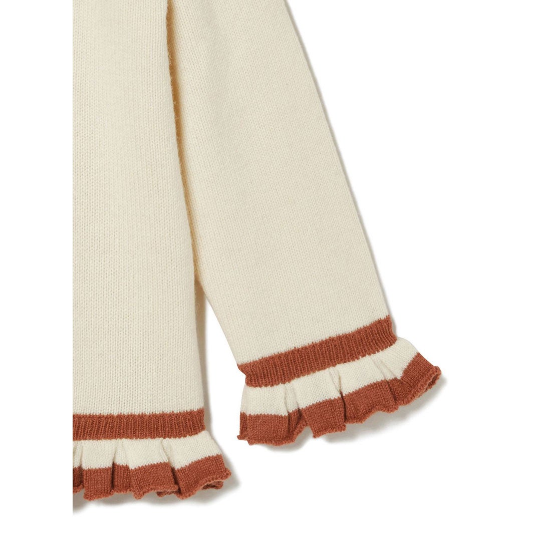 コエル COEL バイカラーフリルカーディガン （アイボリー