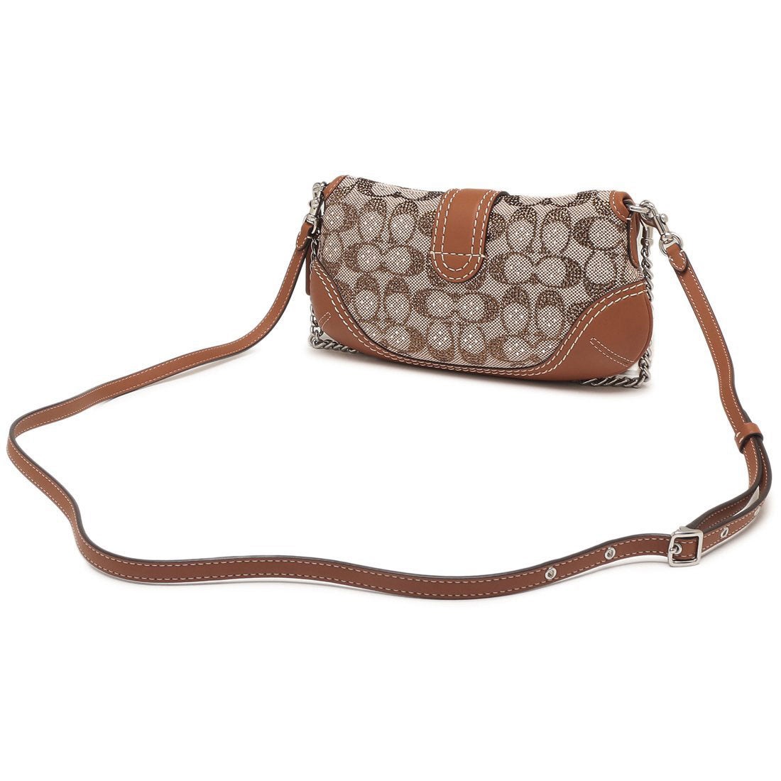 コーチ COACH ショルダーバッグ クリスタル シグネチャー ジャガード