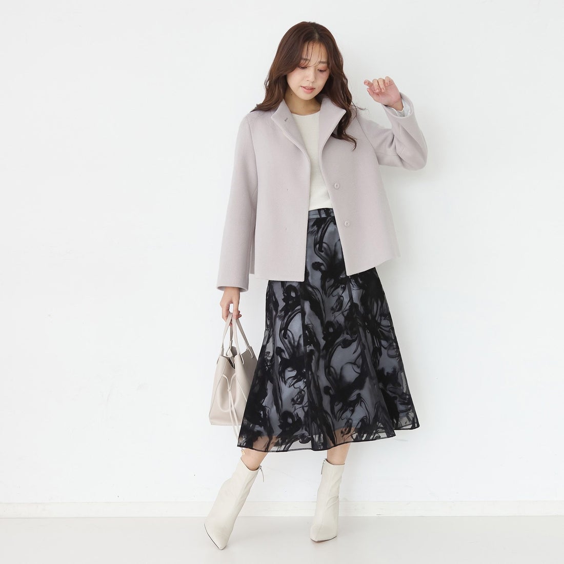 クードシャンス COUP DE CHANCE 【日本製】スタンドカラーのショート丈