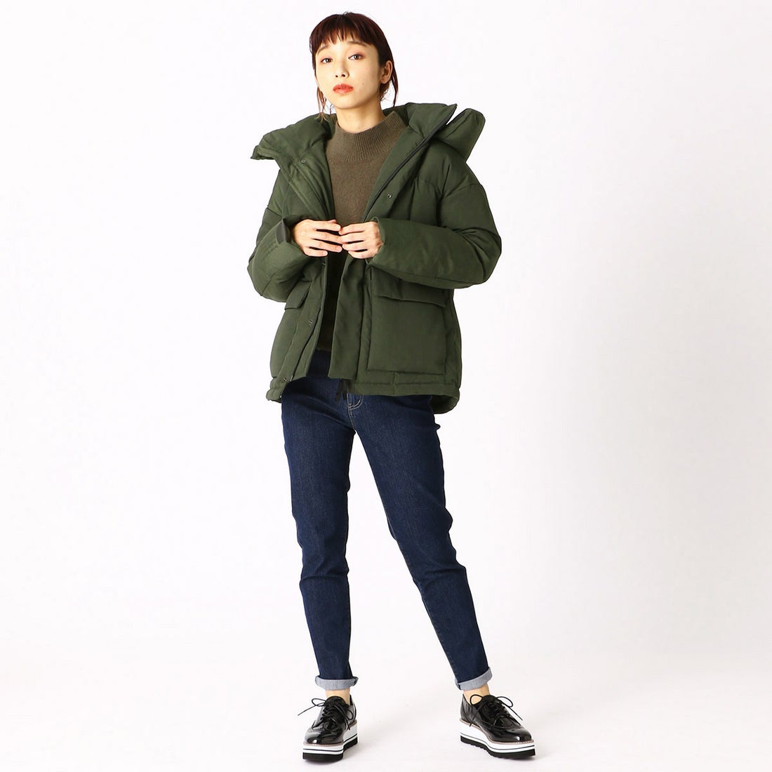 コムサイズム COMME CA ISM MIZUNOコラボ ダウンブルゾン （ブラック