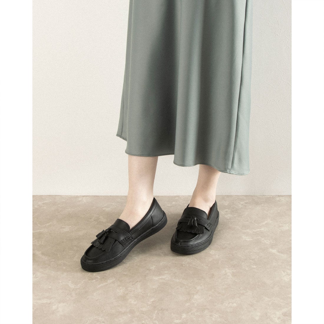 コンバース CONVERSE オールスター クップ ローファー （ブラック