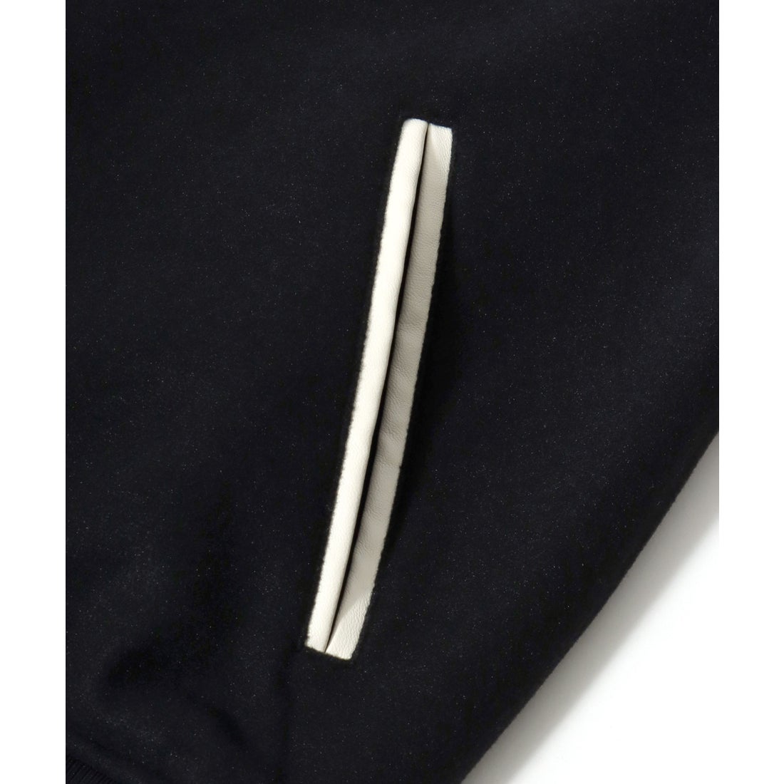 CONVERSE メルトンウール/デニム 袖フェイクレザー 切替 スタジャン