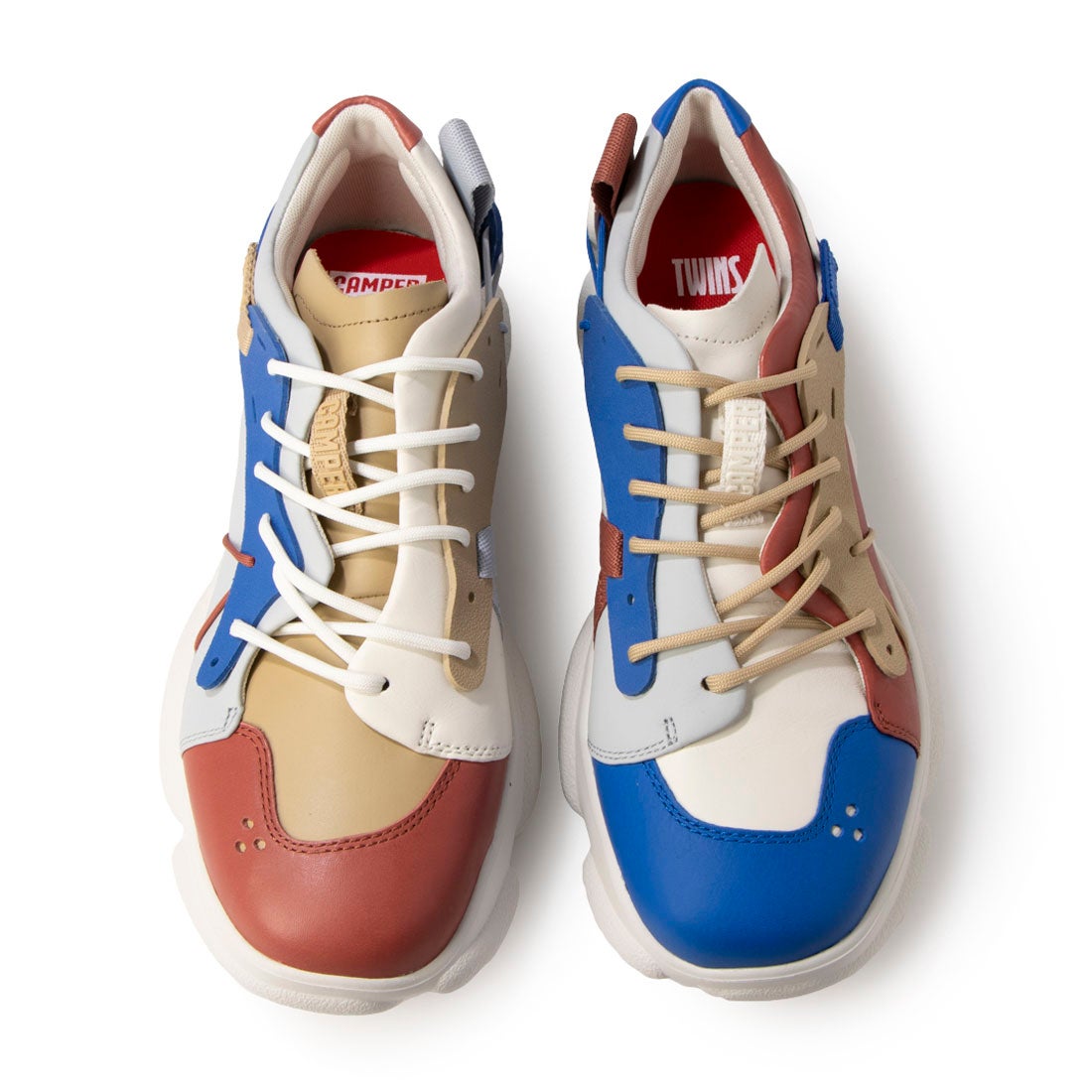 カンペール CAMPER TWINS / レザースニーカー （マルチカラー
