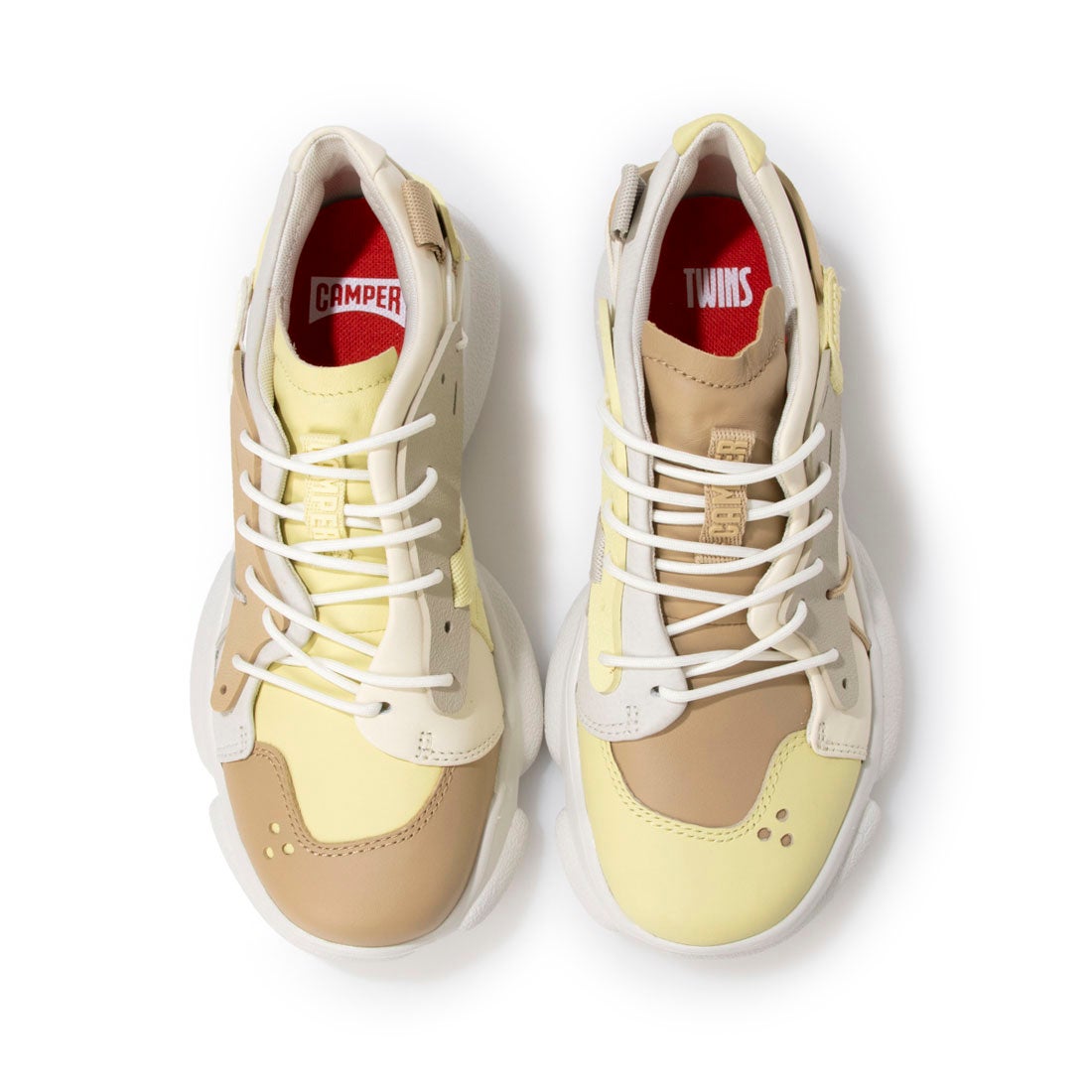 カンペール CAMPER TWINS / レザースニーカー （イエロー） -waja