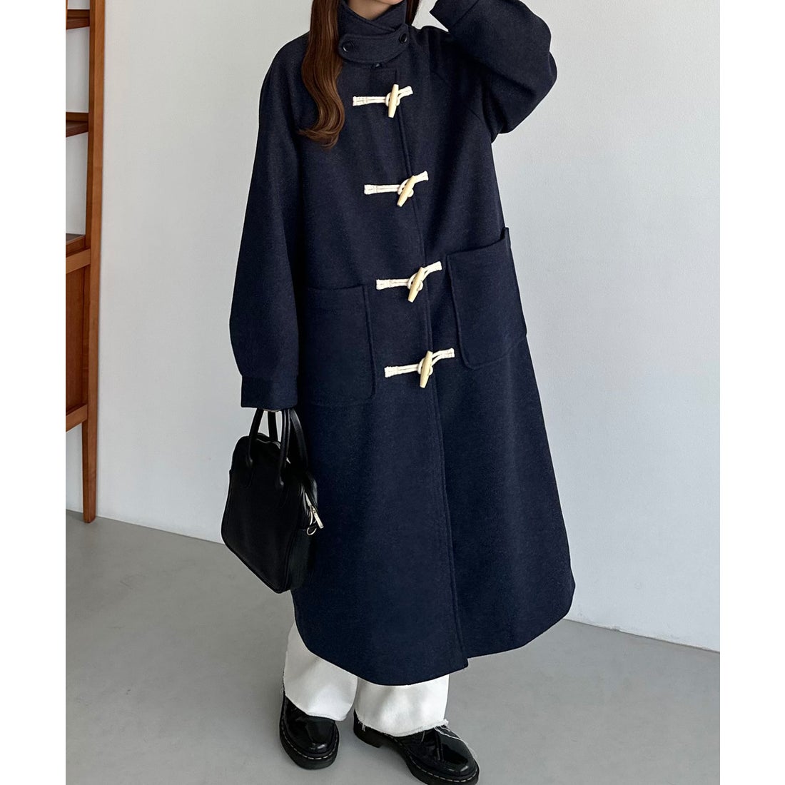 カラウティア callautia callautia オーバーダッフルコート （ネイビー