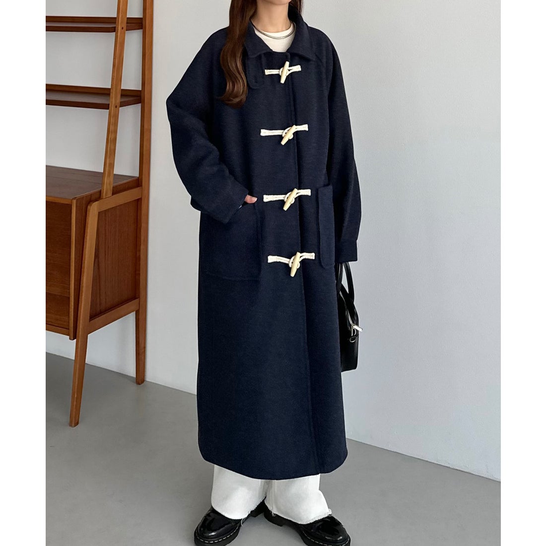 カラウティア callautia callautia オーバーダッフルコート （ネイビー