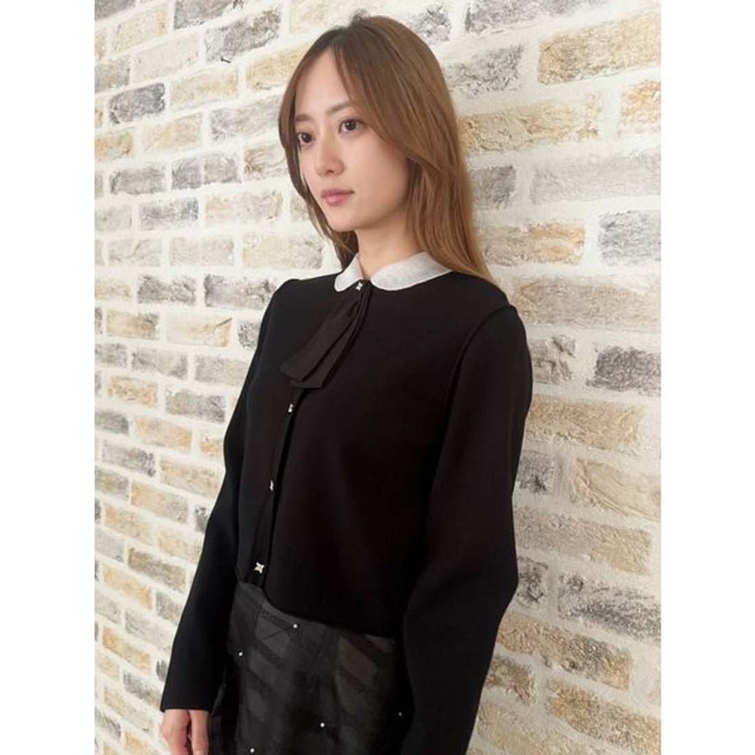 セルフォード CELFORD デタッチャブル総針カーディガン （BLK