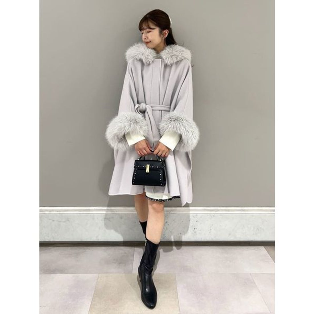 セルフォード CELFORD ファーポンチョコート （MOC） - ファッション