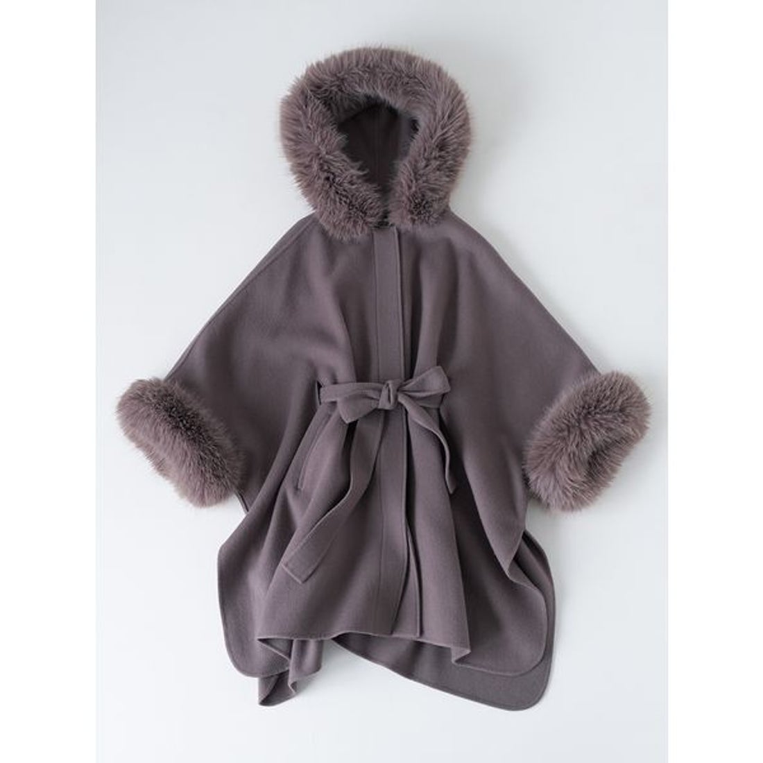 セルフォード CELFORD ファーポンチョコート （LGRY） - ファッション