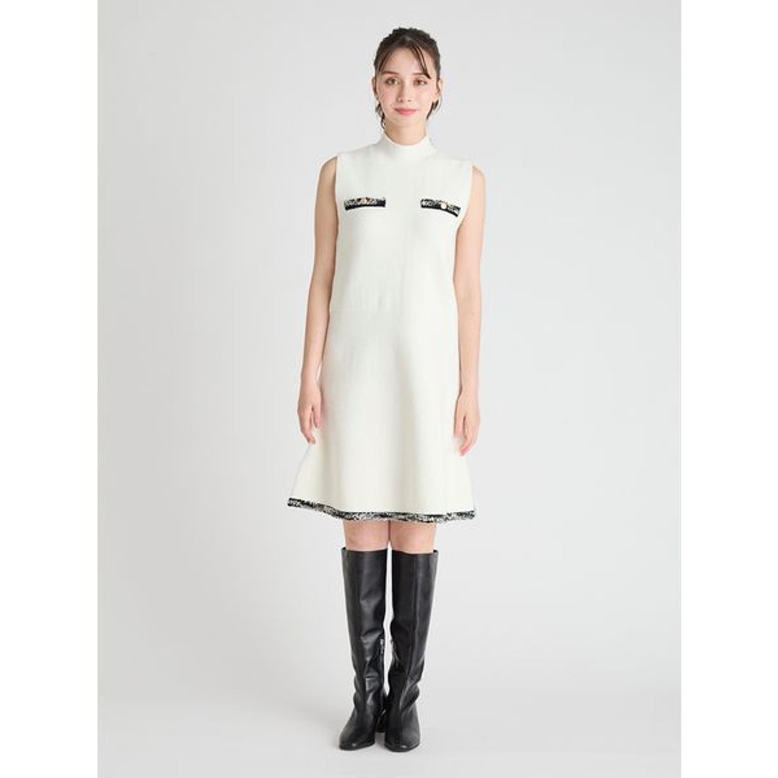 セルフォード CELFORD トリムミニニットワンピースセット （SAX