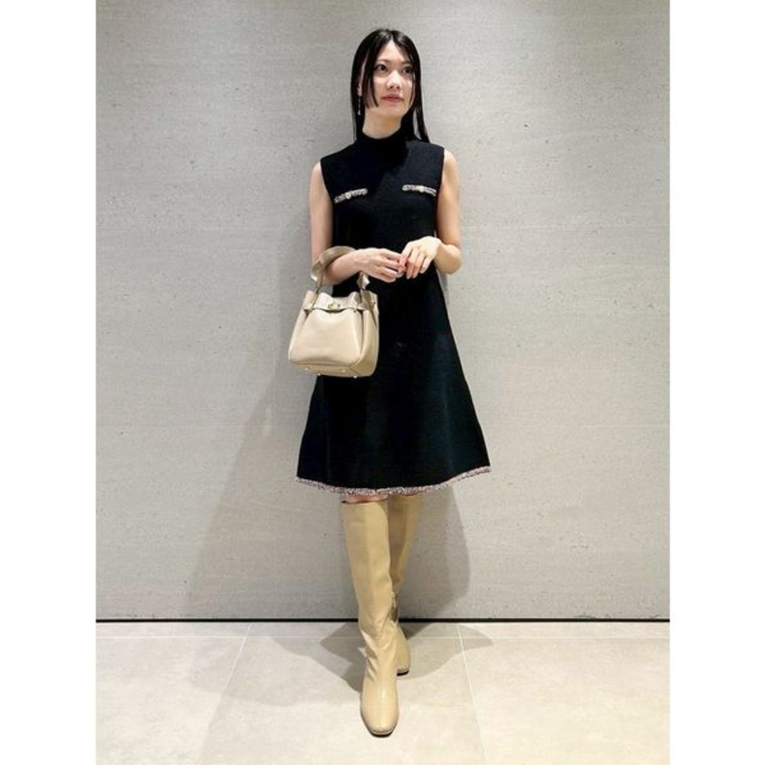 セルフォード CELFORD トリムミニニットワンピースセット （IVR