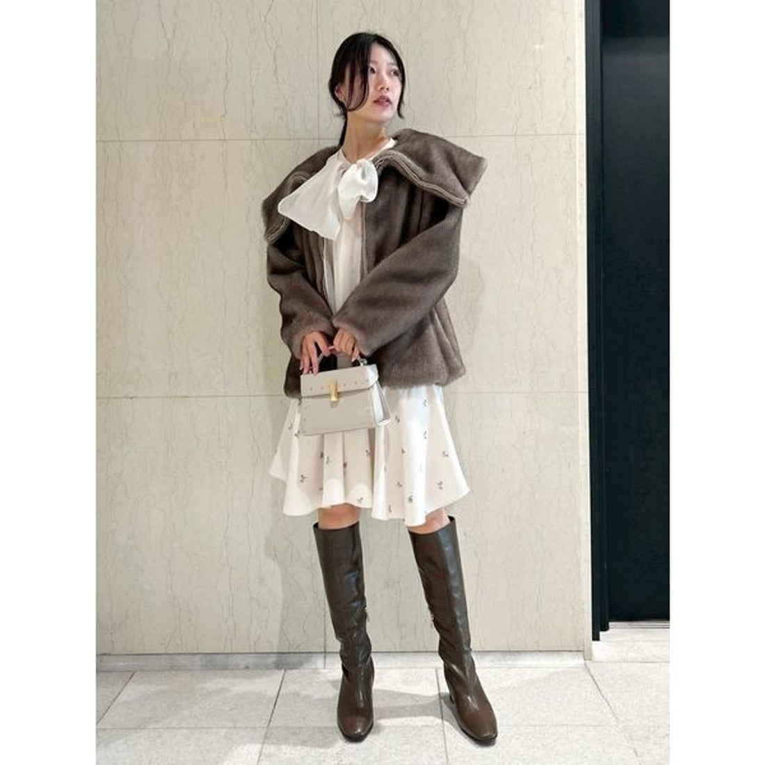 セルフォード CELFORD ビッグリボンフレアワンピース （CPNK