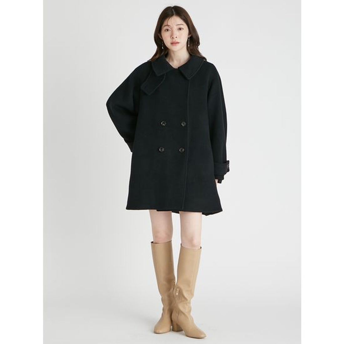 セルフォード CELFORD Aラインウールミドルコート （IVR