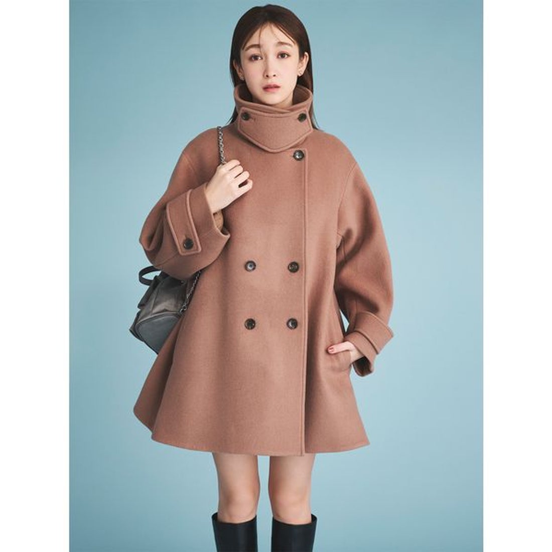 セルフォード CELFORD Aラインウールミドルコート （CML