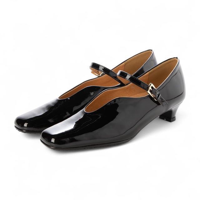 シプレ CHYPRE フラット本革マニッシュストラップシューズ （ブラック