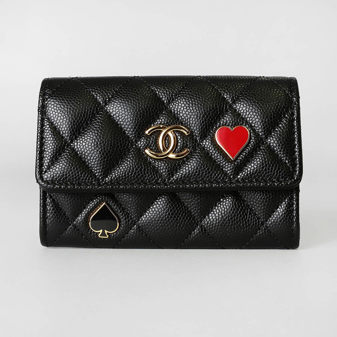 シャネル CHANEL カードケース キャビアスキン フラグメントケース