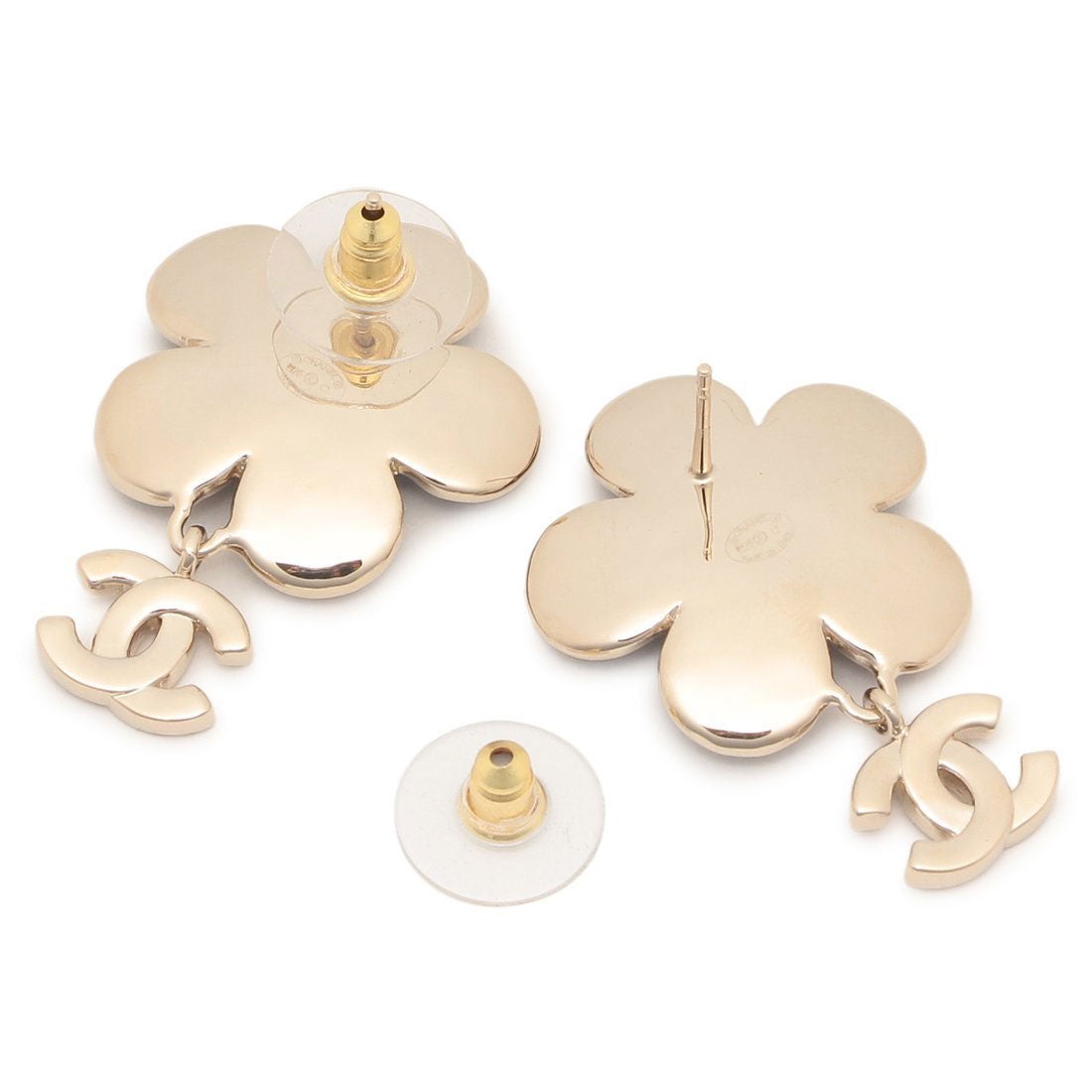 シャネル CHANEL ピアス デニム フラワーモチーフ 花 CCマーク ココ