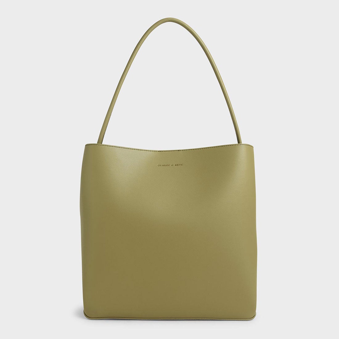 CHARLES & KEITH ダブルハンドル トートバッグ 【再入荷】（SageGreen