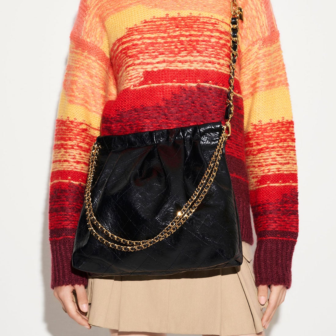 CHARLES & KEITH Duo ドゥオ ブレードチェーンハンドルホーボーバッグ