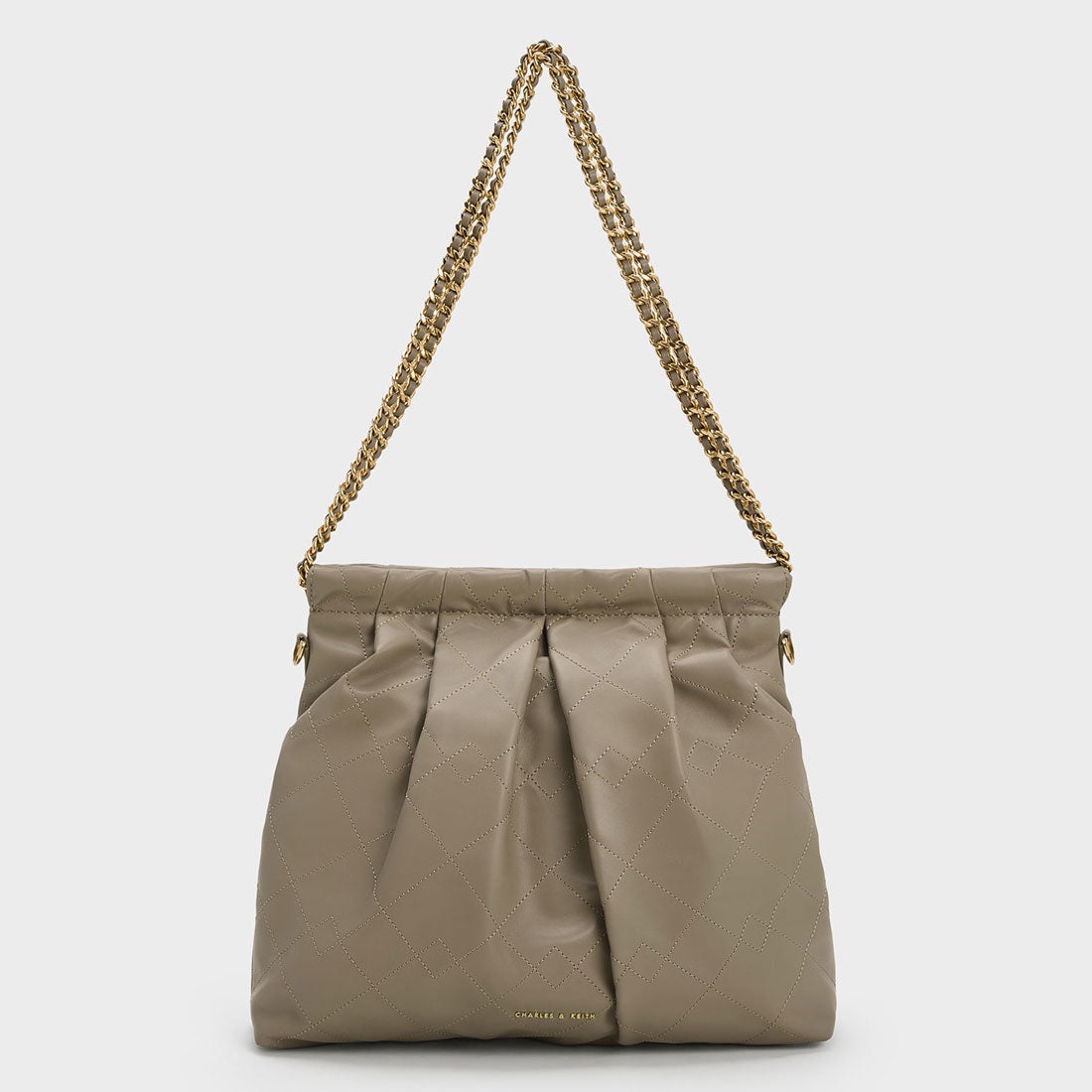 CHARLES & KEITH Duo ドゥオ ブレードチェーンハンドルホーボーバッグ