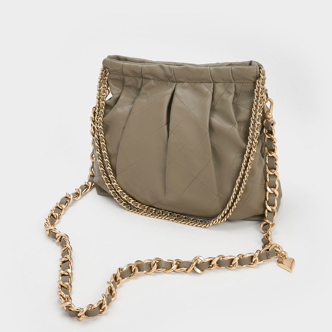 CHARLES & KEITH Duo ドゥオ ブレードチェーンハンドルホーボーバッグ