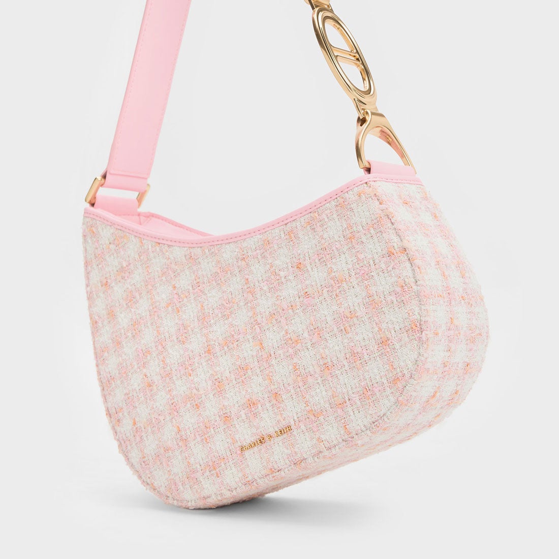 CHARLES & KEITH アシメトリック ショルダーバッグ （Pink