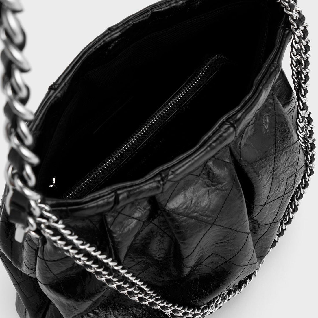 CHARLES & KEITH Duo ドゥオ ブレードチェーンハンドルホーボーバッグ