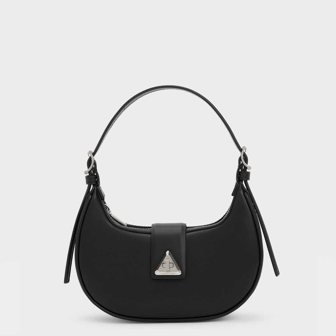 CHARLES & KEITH トライアングルバックル ベルトショルダーバッグ 【再