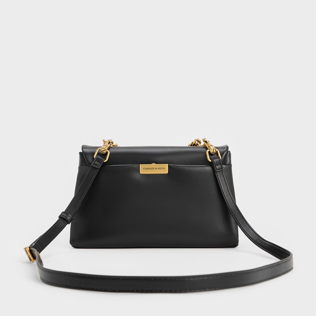 CHARLES & KEITH Kerry ケリー チェーンハンドルバッグ（Black