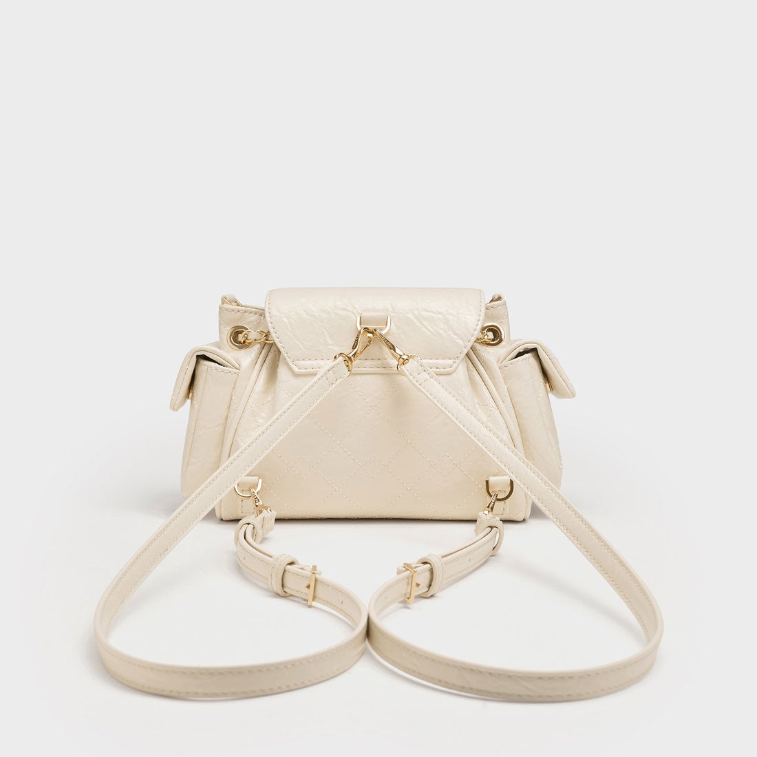 CHARLES & KEITH Duo ドゥオ ツーウェイフロントフラップバックパック