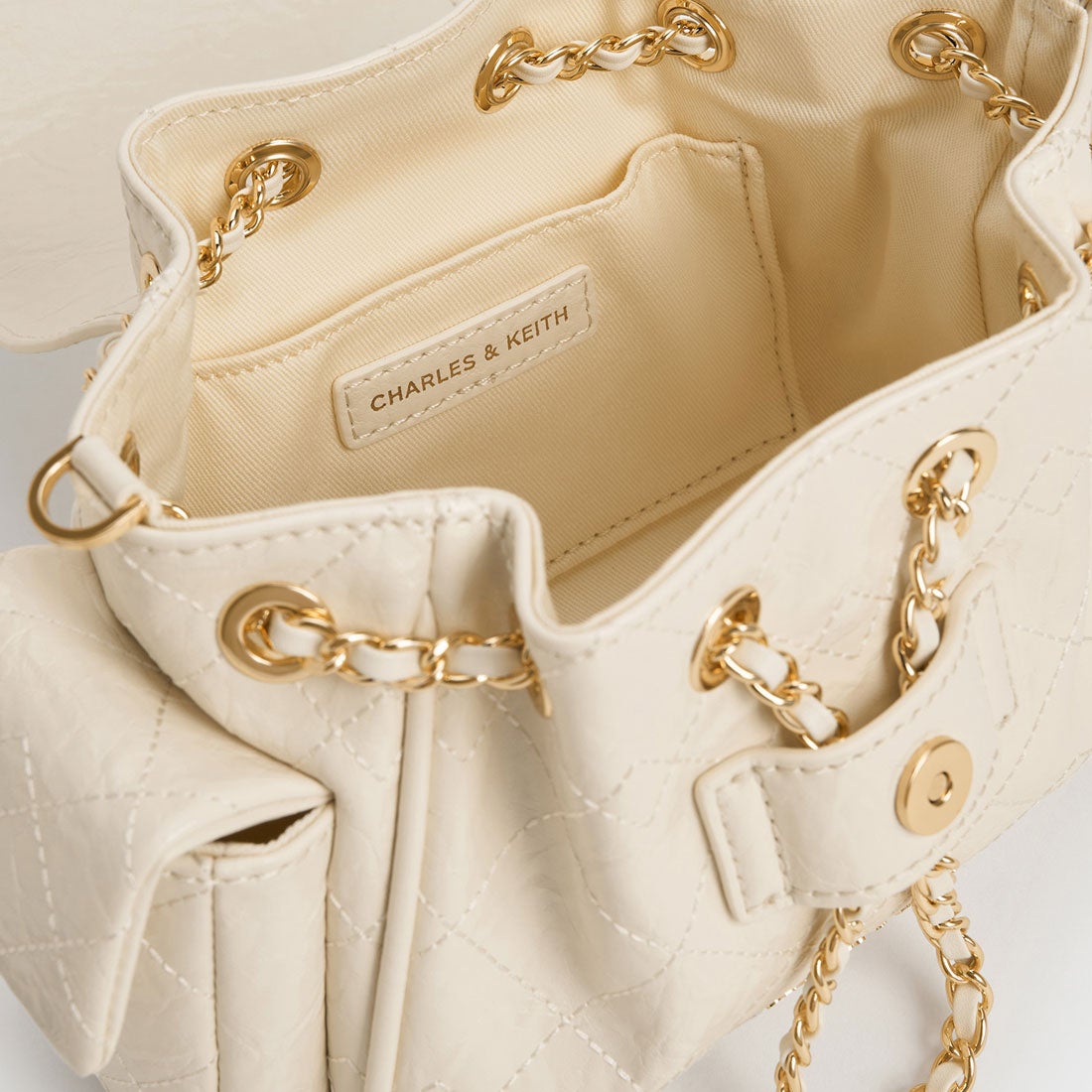 CHARLES & KEITH Duo ドゥオ ツーウェイフロントフラップバックパック