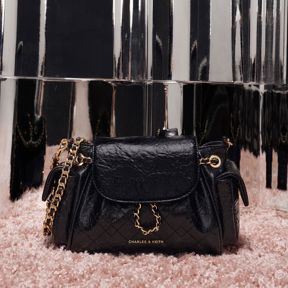 CHARLES & KEITH Duo ドゥオ ツーウェイフロントフラップバックパック