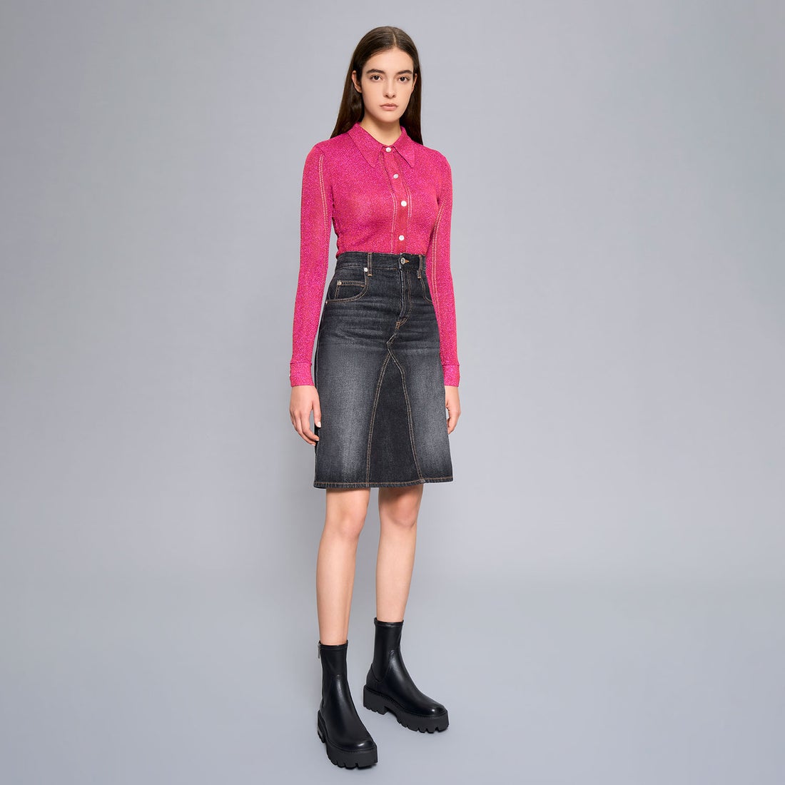 CHARLES & KEITH サイドジップ アンクルブーツ 【再入荷】（Black