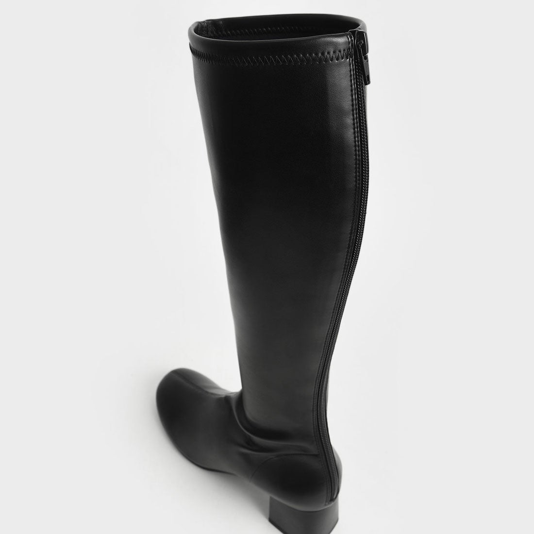 CHARLES & KEITH ブロックヒール ロングブーツ 【再入荷】（Black