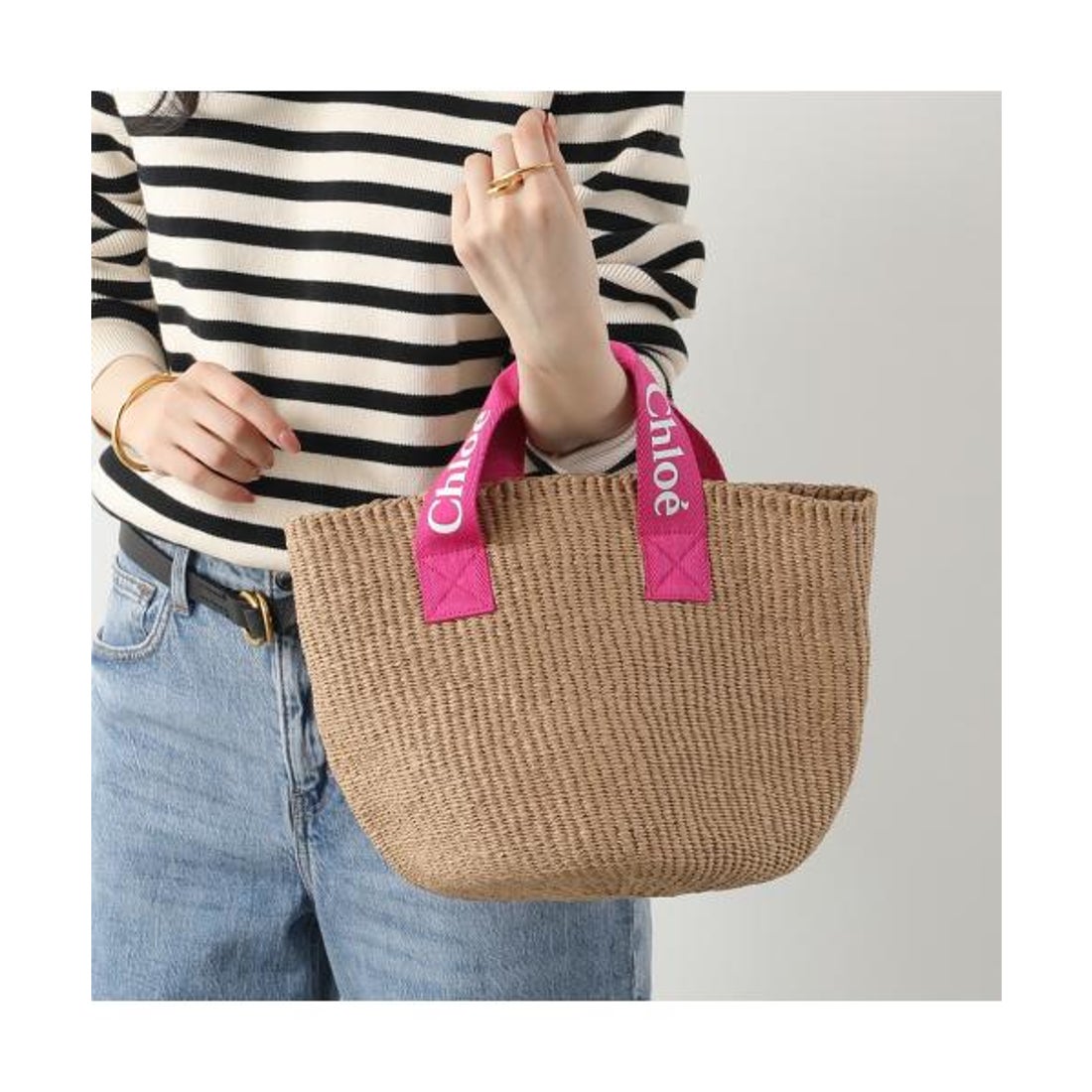 クロエ Chloe Chloe KIDS x Mifuko カゴバッグC20045 ハンドバッグ