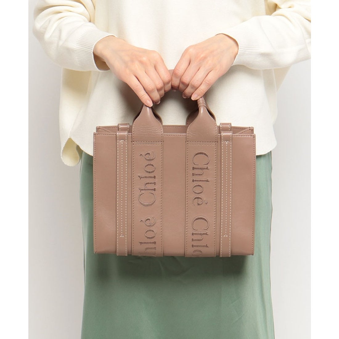 クロエ Chloe 【CHLOE】クロエ “WOODY”ウッディ スモールレザートート