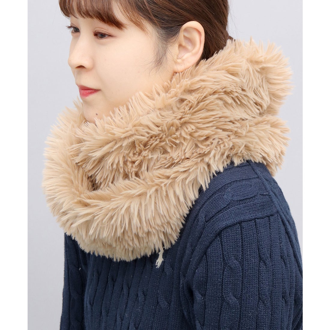 エーエムエスセレクト A.M.S.select フェイクファー スヌード 秋 冬