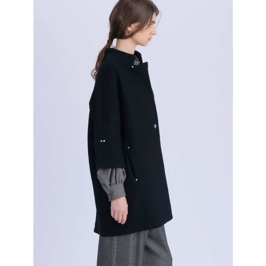 アーガ Aga Double Meltonコクーンコート （ブルー） -靴