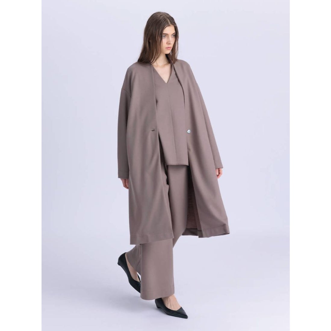 アーガ Aga ウールスムースガウンジャケット （ブラック