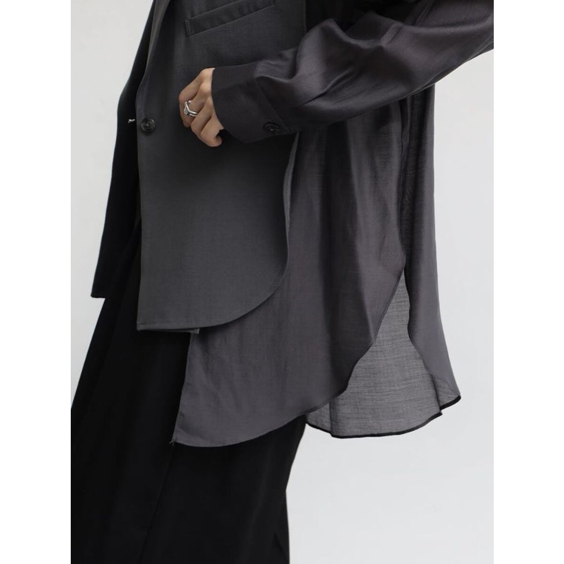 アーガ Aga シアードッキングシャツジャケット （チャコールグレー