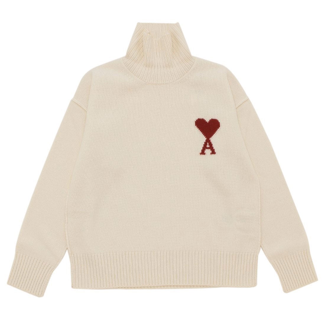 アミパリス Ami Paris ニット セーター タートルネック ホワイト