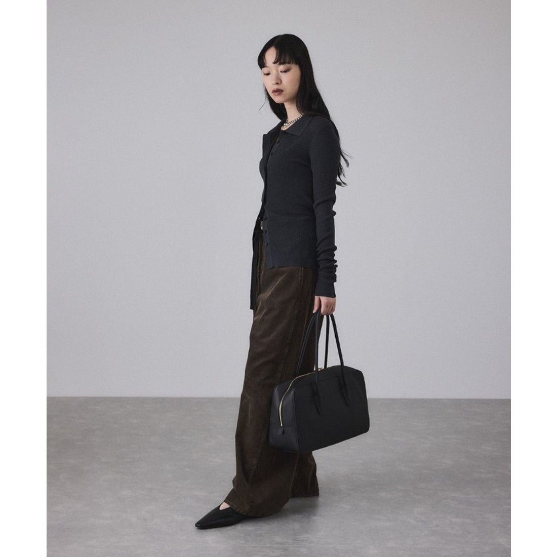 アダム エ ロペ ADAM ET ROPE' ソフトスクエアフラットシューズ