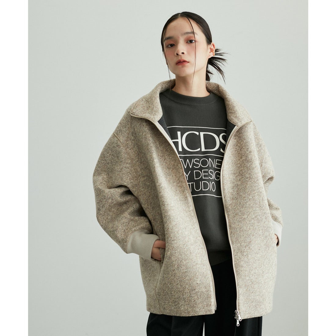 アダム エ ロペ ADAM ET ROPE' 【サステナブル】ツイードボンディング