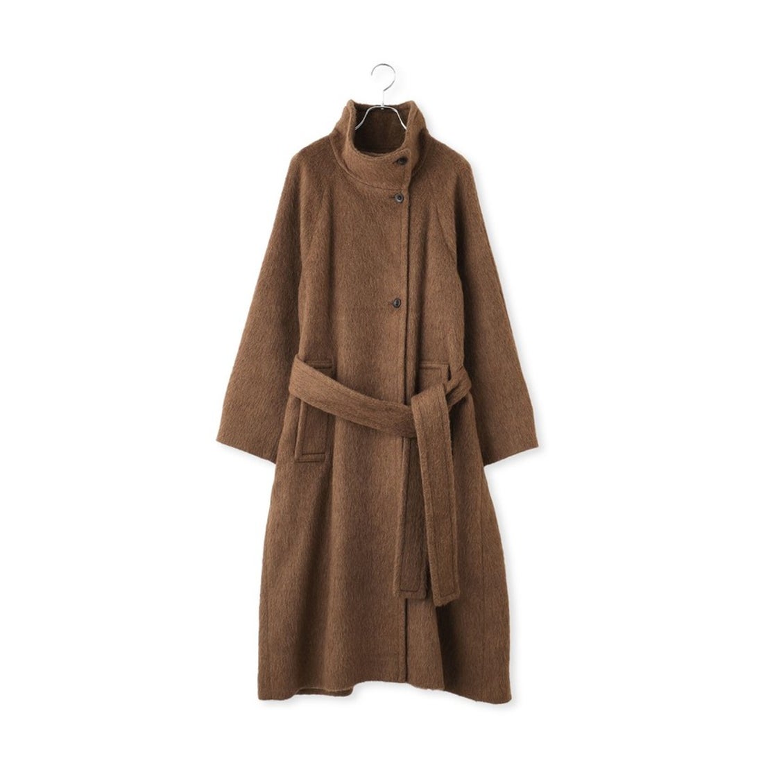 アダム エ ロペ ADAM ET ROPE' スタンドカラーマキシコート （キャメル