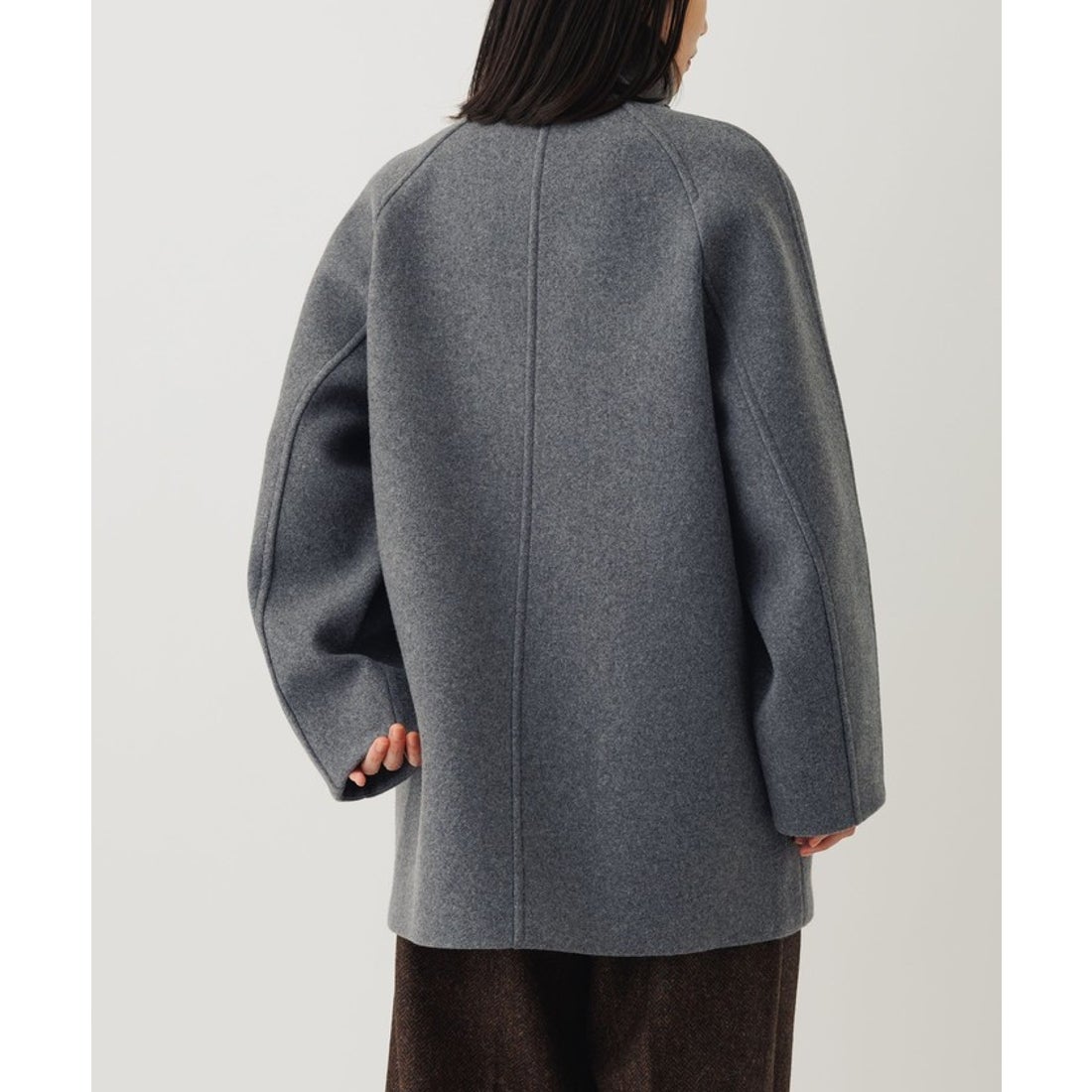 アダム エ ロペ ADAM ET ROPE' ウールボンディングミドルコート