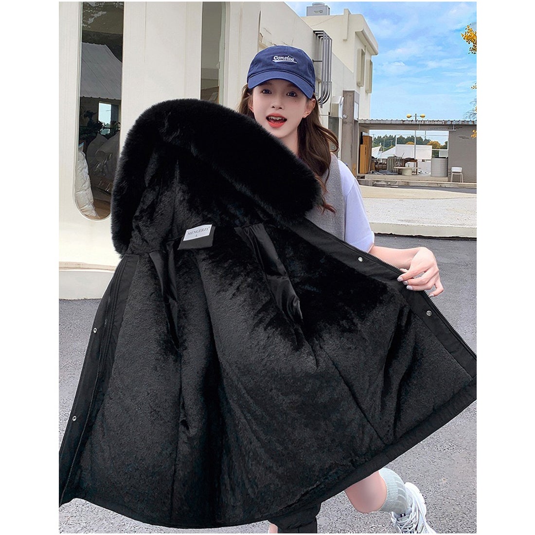 アンドカワイイ And Kawaii モッズコート フード付きアウター 中綿