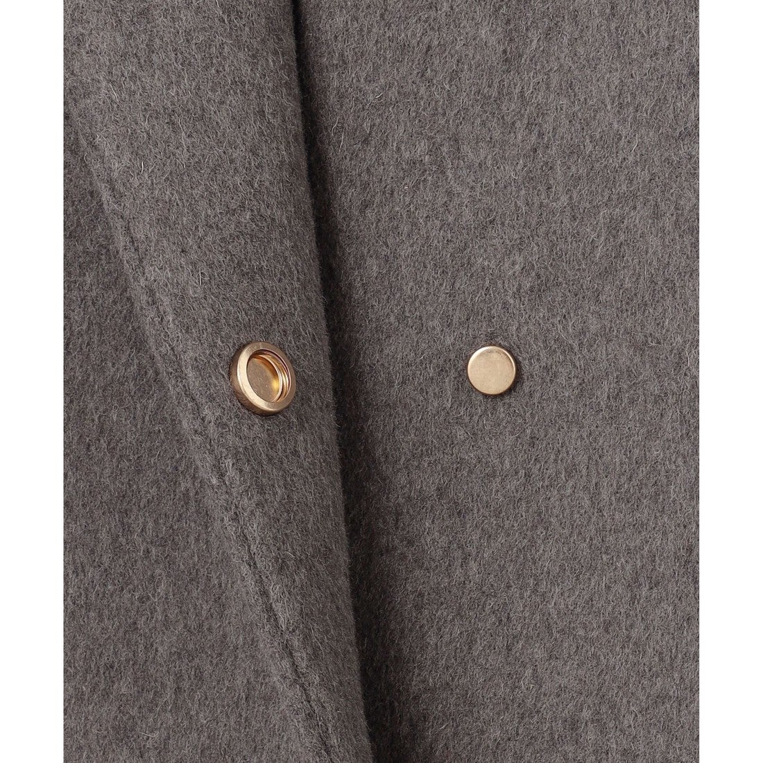 ANY 【防風裏地】ウールブレンドノーカラーコート （モカ） -靴